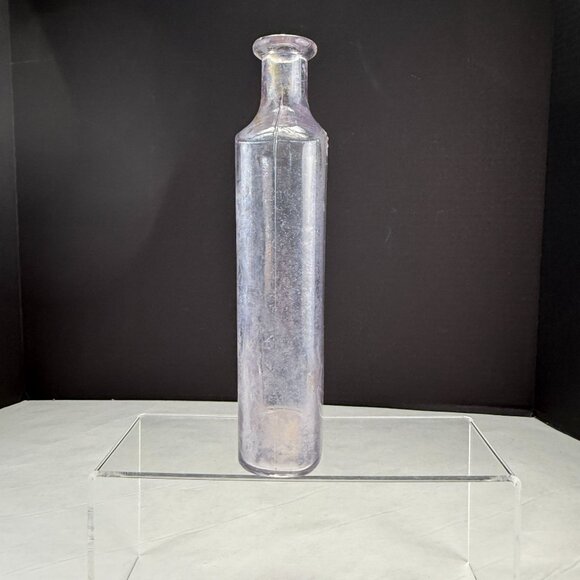 Vintage Pearl Purple Tint Glass Medicine Bottle XVI - Picture 5 of 12